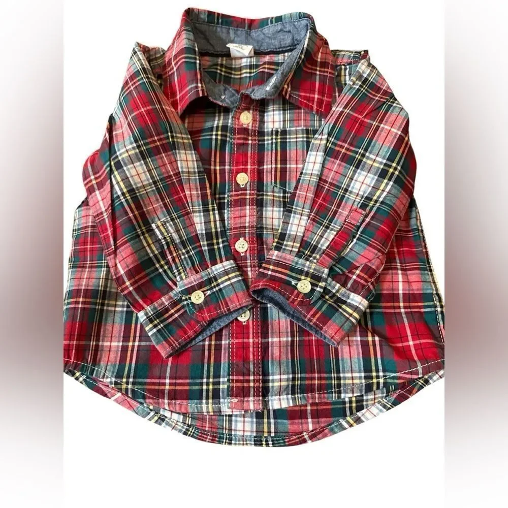GAP Kids Plaid Button Down Shirt